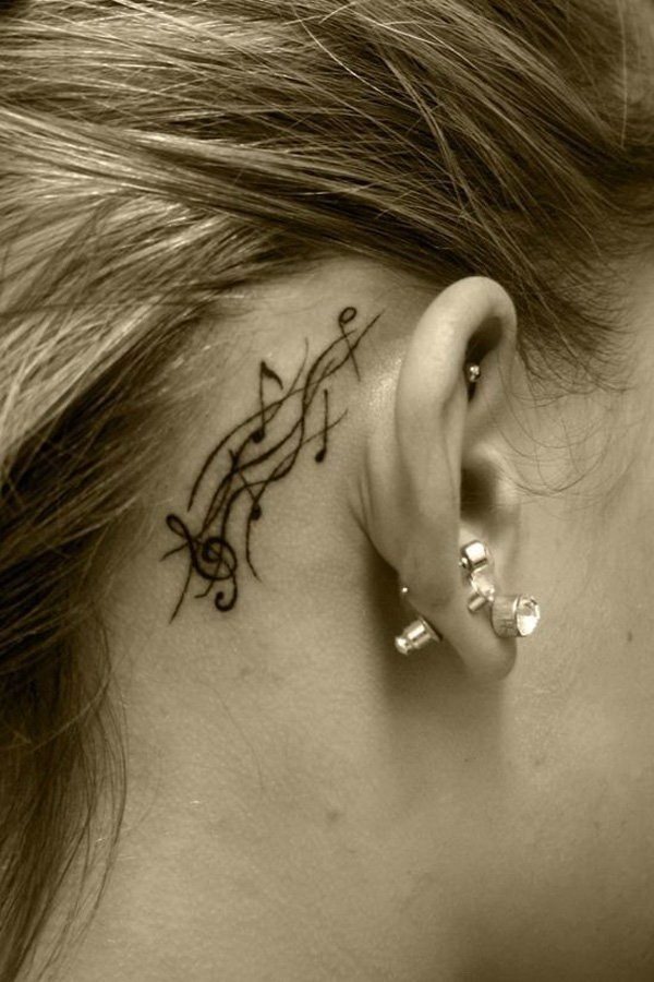 behind ear tattoo 289