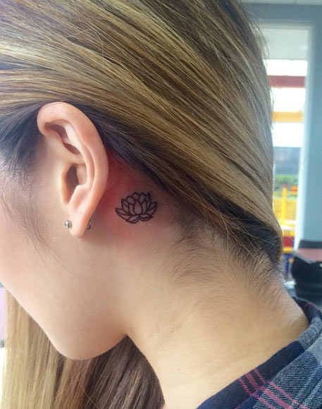 behind ear tattoo 353