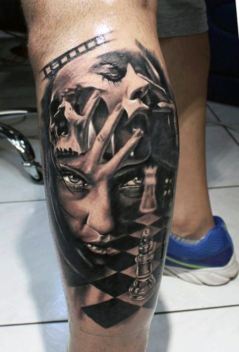 leg tattoo 253