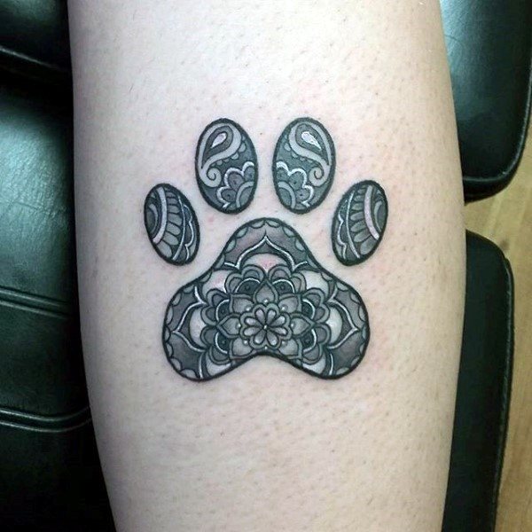 dog paw tattoo 70