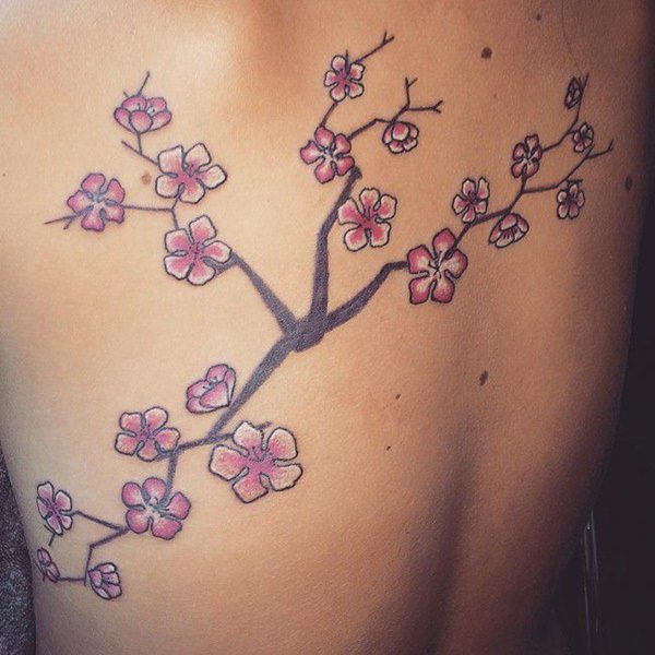 tatuaggio fiori di ciliegio 137