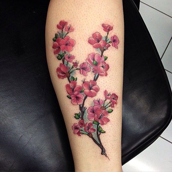 tatuaggio fiori di ciliegio 141