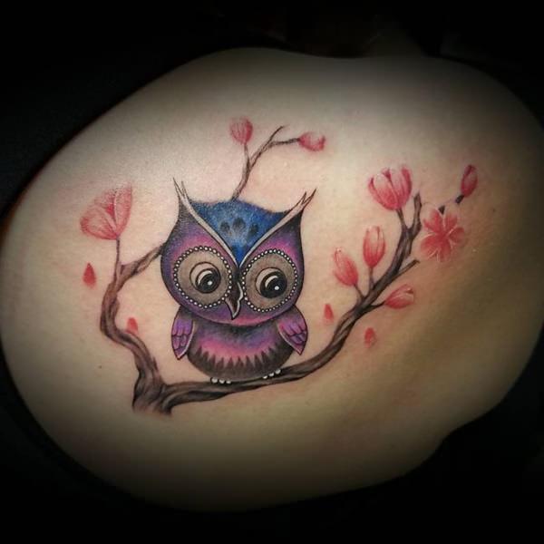 tatuaggio fiori di ciliegio 157