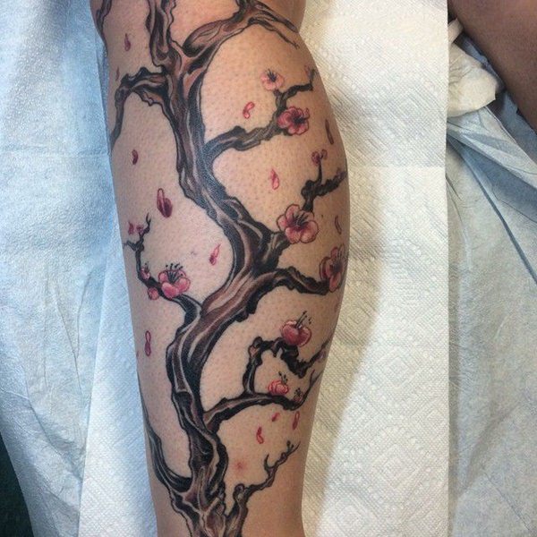 tatuaggio fiori di ciliegio 164