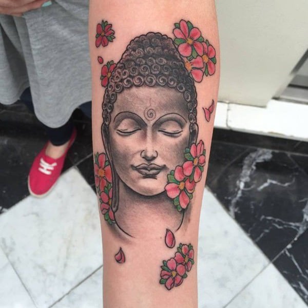 tatuaggio fiori di ciliegio 176