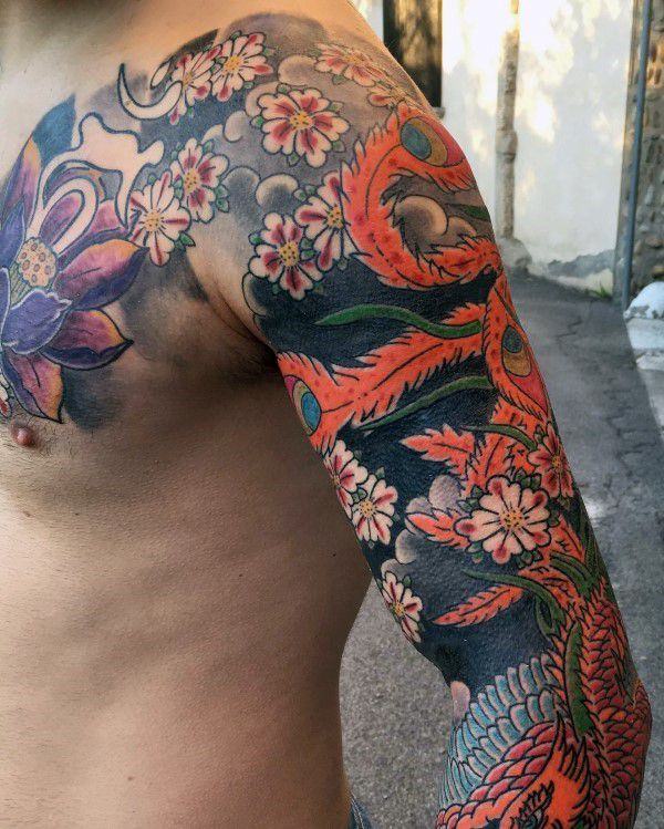 tatuaggio fiori di ciliegio 179