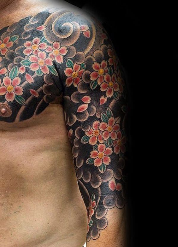tatuaggio fiori di ciliegio 181