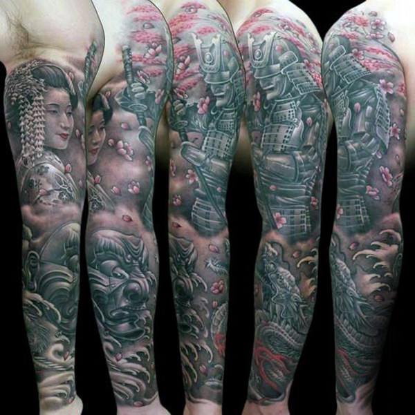 tatuaggio fiori di ciliegio 192