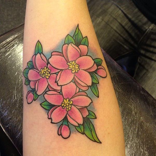 tatuaggio fiori di ciliegio 197