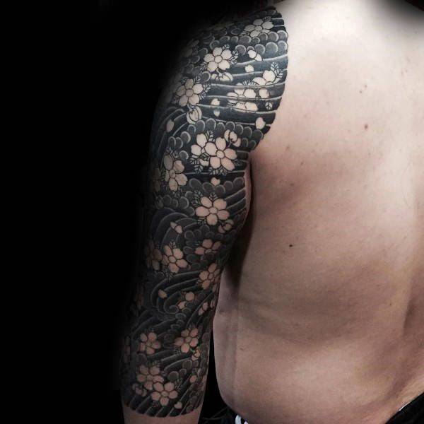 tatuaggio fiori di ciliegio 202