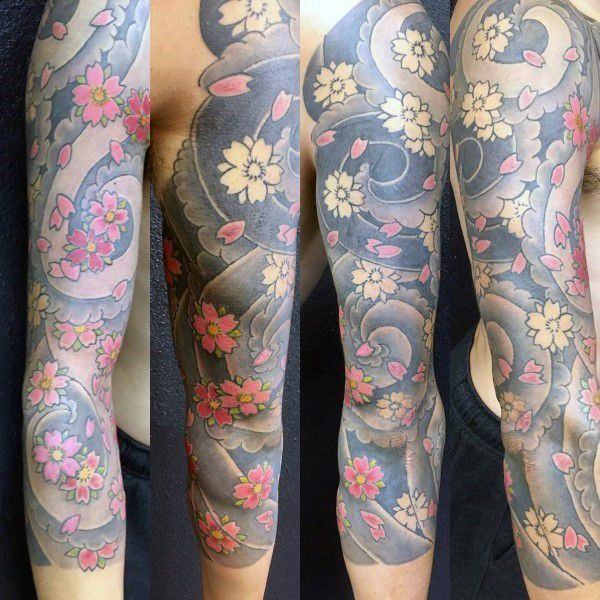 tatuaggio fiori di ciliegio 213