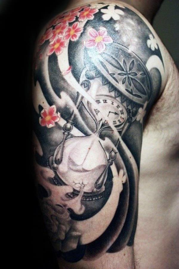tatuaggio fiori di ciliegio 228