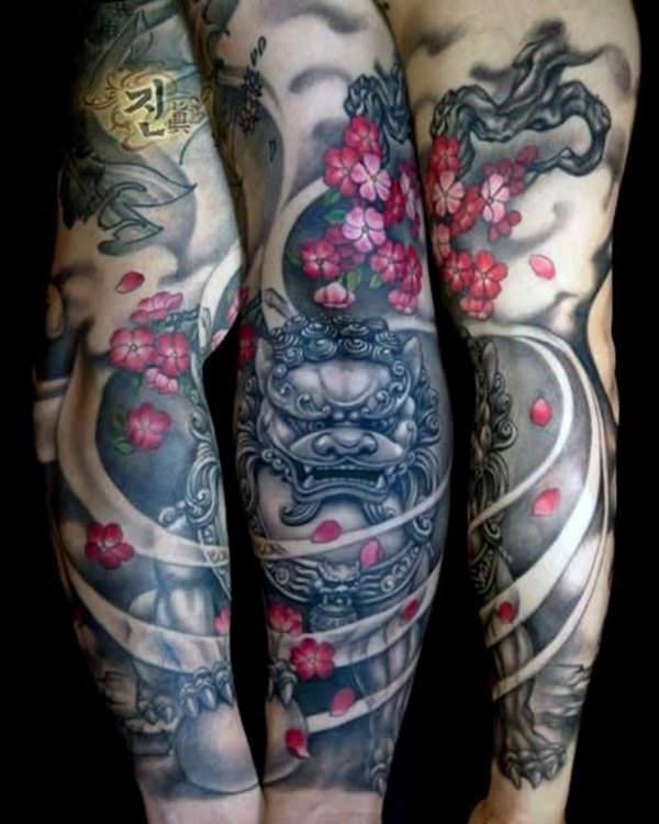 tatuaggio fiori di ciliegio 235