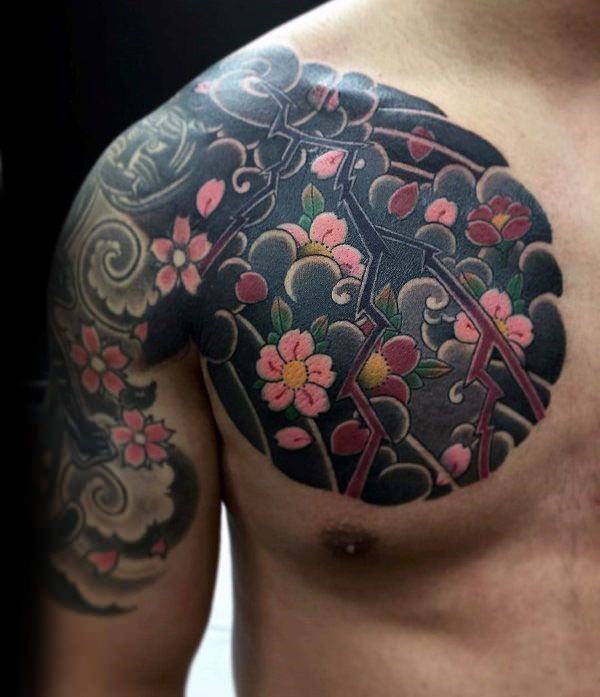 tatuaggio fiori di ciliegio 236