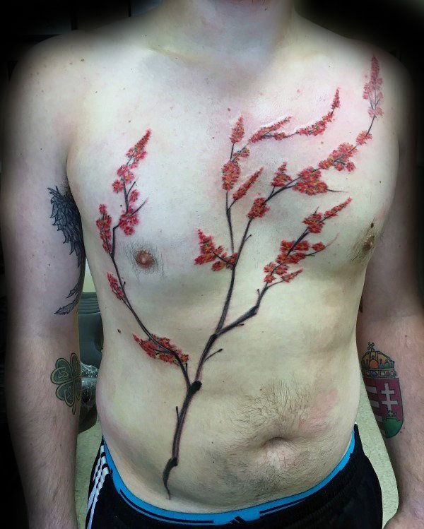 tatuaggio fiori di ciliegio 247