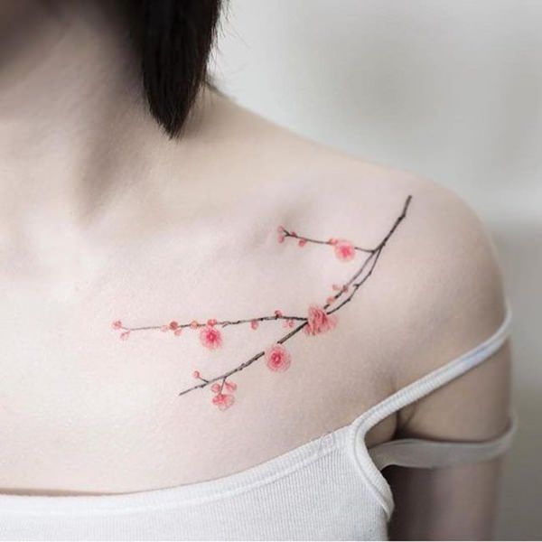 Tatuaggi con i fiori di ciliegio: 130 esempi (con significato)