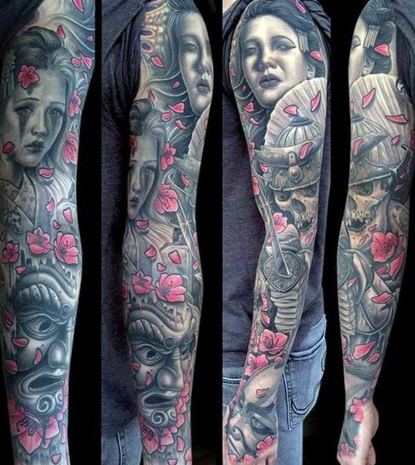 tatuaggio fiori di ciliegio 249