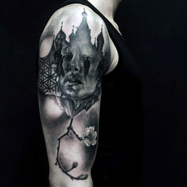 tatuaggio fiori di ciliegio 254