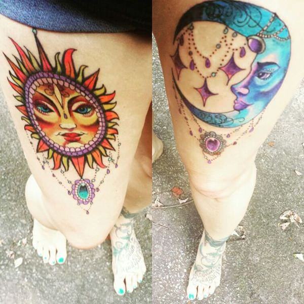 tatuaggio sole e luna 207