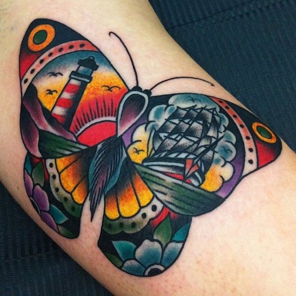 tatuaggio farfalla 909