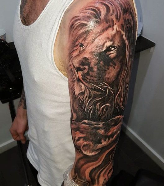tatuaggio leone 934