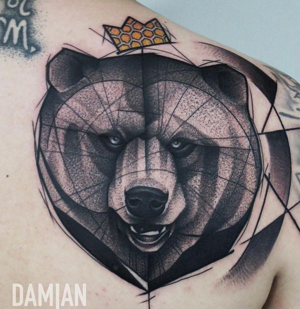 tatuaggio orso 1273