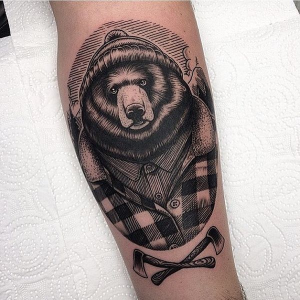 tatuaggio orso 415