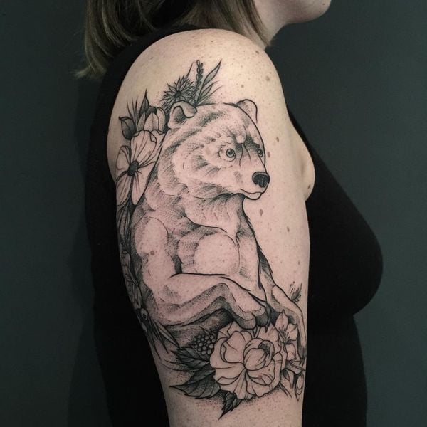 tatuaggio orso 493