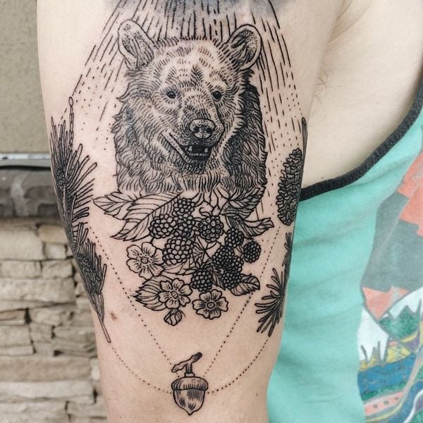 tatuaggio orso 948