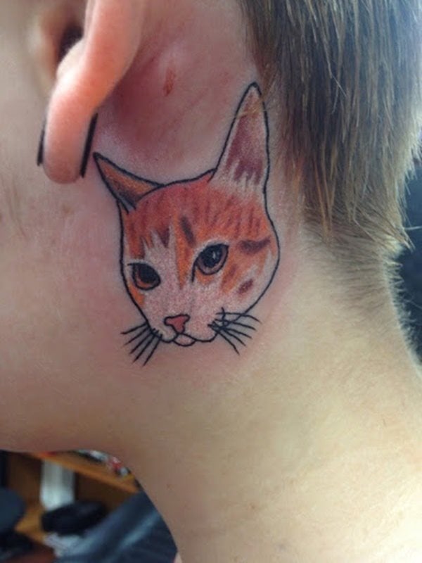 diseno tatuaggio gatto 76