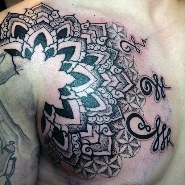 tatuaggio fiore della vita 24