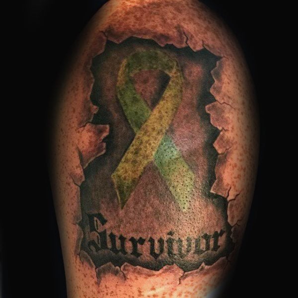 tatuaggio nastro contro cancro 09