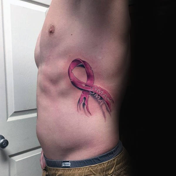 tatuaggio nastro contro cancro 126