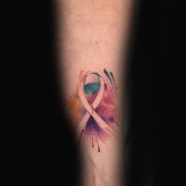 tatuaggio nastro contro cancro 174
