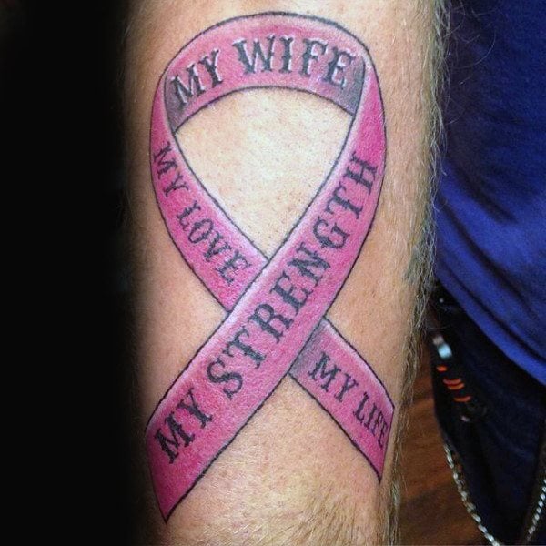 tatuaggio nastro contro cancro 204