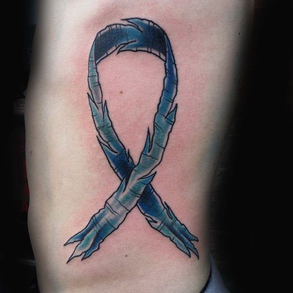 tatuaggio nastro contro cancro 27