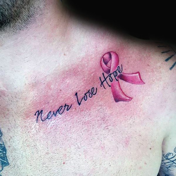 tatuaggio nastro contro cancro 78