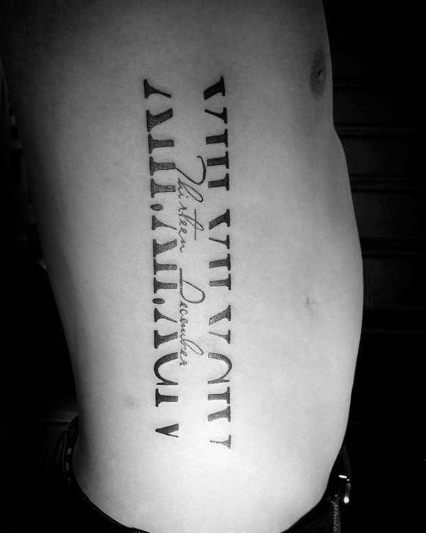 tatuaggio numero romano 101