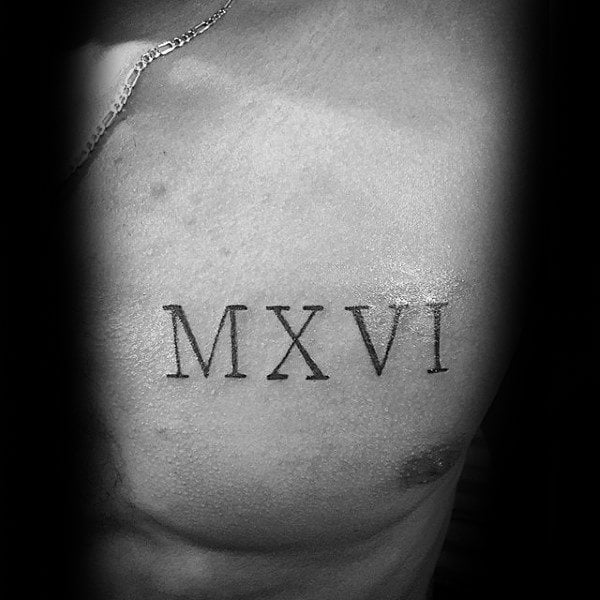 tatuaggio numero romano 119