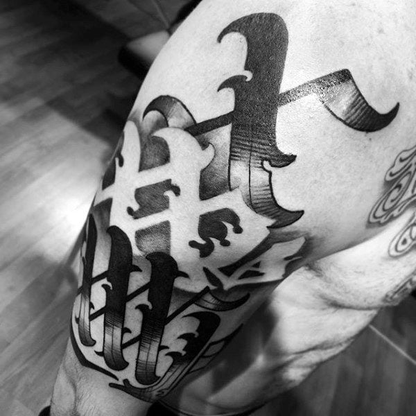 tatuaggio numero romano 123