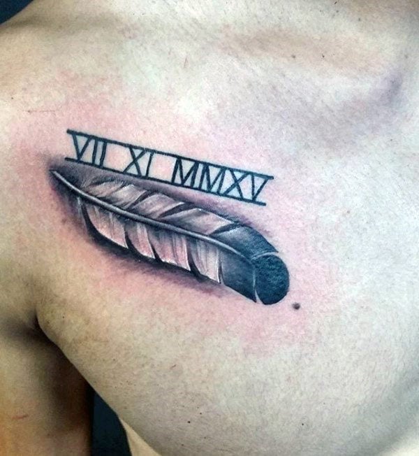 tatuaggio numero romano 145