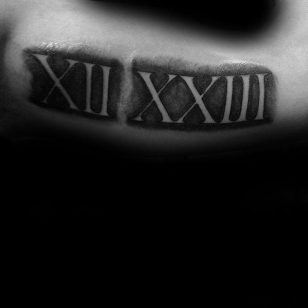 tatuaggio numero romano 147