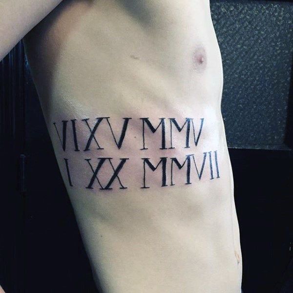 tatuaggio numero romano 69