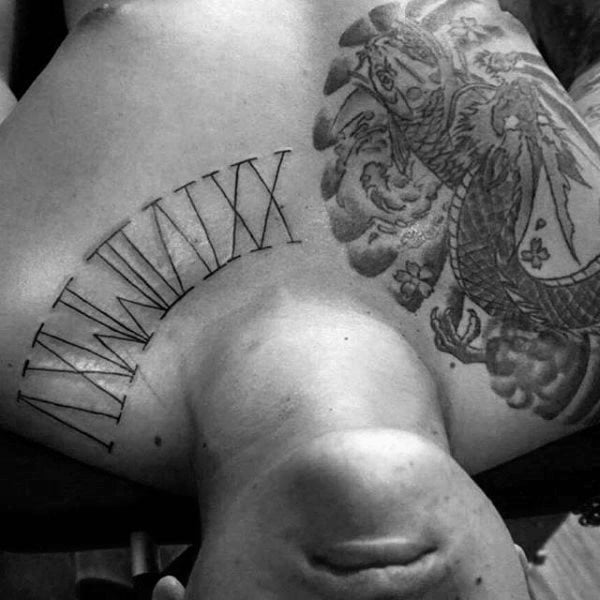 tatuaggio numero romano 91
