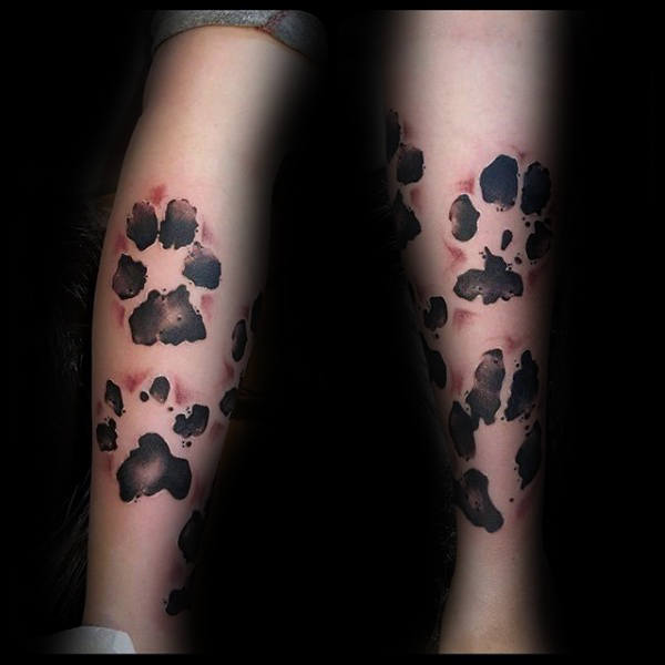 tatuaggio orma impronta cane 09