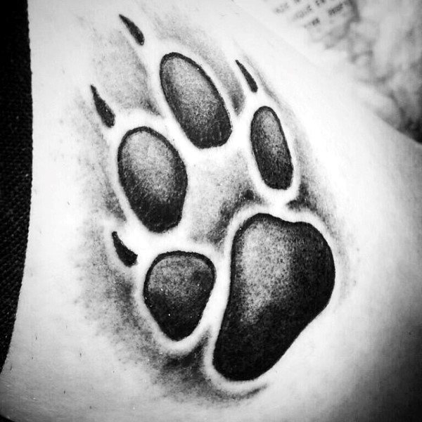 tatuaggio orma impronta cane 12