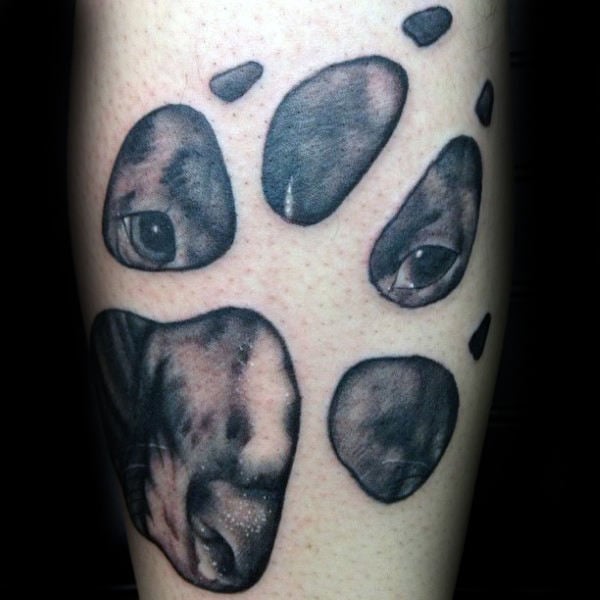 tatuaggio orma impronta cane 129
