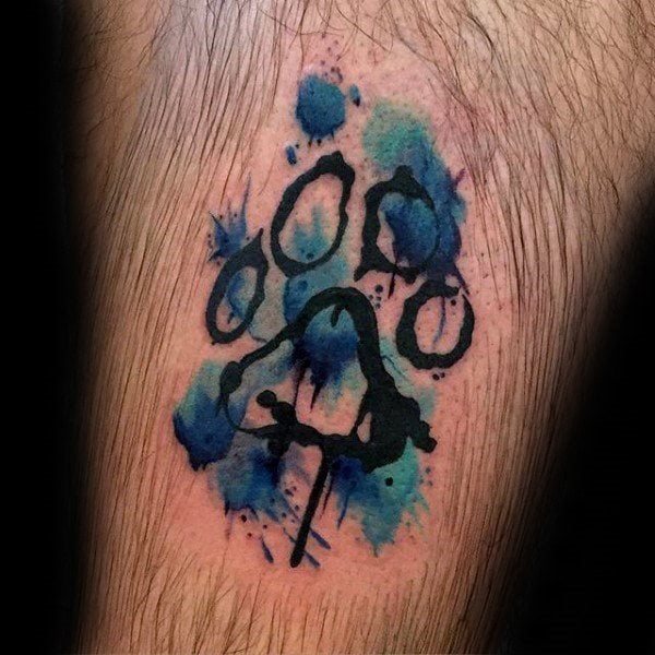 tatuaggio orma impronta cane 15