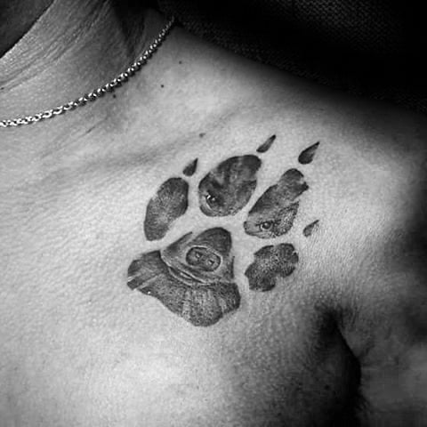 tatuaggio orma impronta cane 183