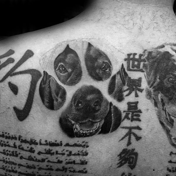 tatuaggio orma impronta cane 33